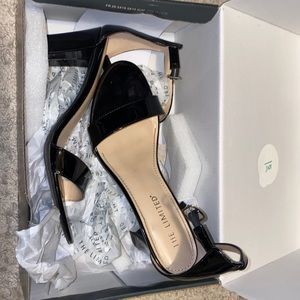 Black heels, never worn, great condition, size 7.5